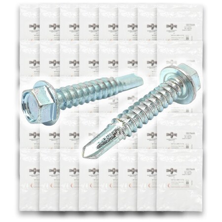 Boltsandnuts.Com Unslotted Hex Washer Head Self Drilling Screws Zinc - 2930 PCS Assortment Kit #362